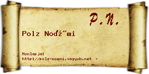 Polz Noémi névjegykártya